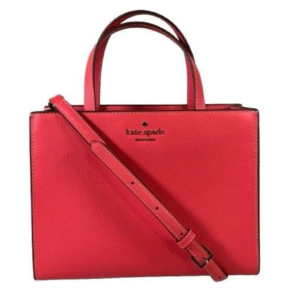Kate Spade Azalea Pink Leather Crossbody Satchel Tote Shoulder Bag Purse